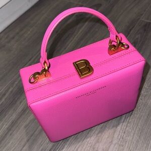 Brandon Blackwood Kendrick trunk hot pink leather & gold